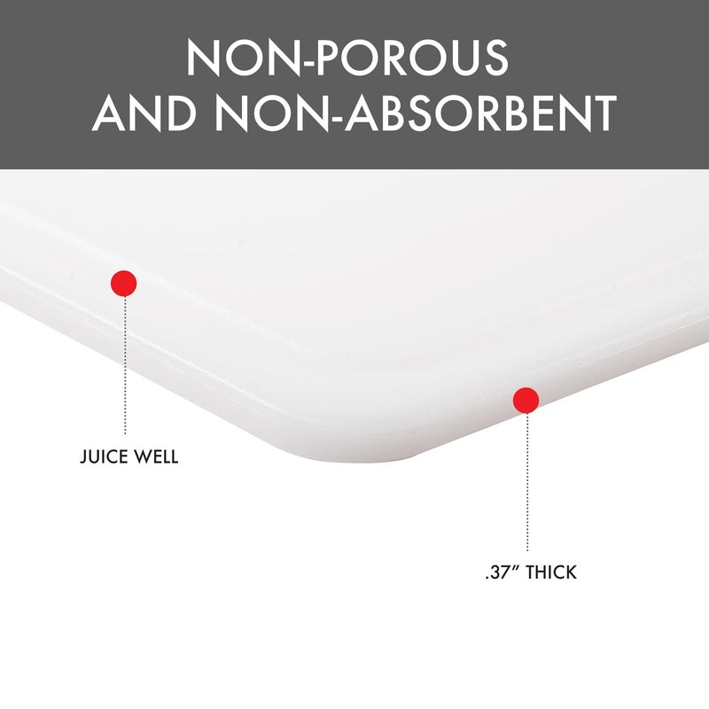 Dexas NSF Polysafe Pastry/Cutting Board with Well, 15 by 20 inches, White - Image 2